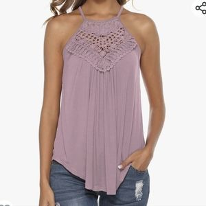 Lace Sleeveless Halter top